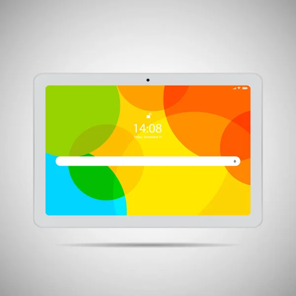 Realistic Tablet Vector Illustration Trendy Thin Frame Design Front Side — ストックベクタ