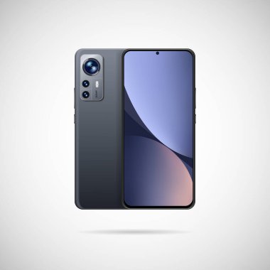 Arka resimli gerçekçi akıllı telefon..