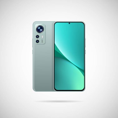 Arka resimli gerçekçi akıllı telefon..