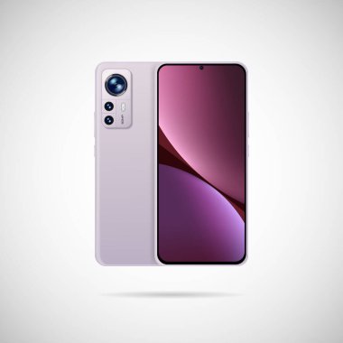 Arka resimli gerçekçi akıllı telefon..