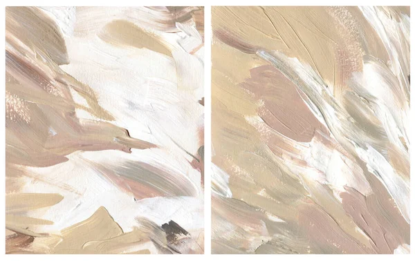 Sfondo astratto acrilico di macchie beige. Illustrazione pastello dipinta a mano isolata su sfondo bianco. Per design, stampa, tessuto o sfondo. — Foto Stock