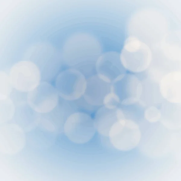 Illustration Effet Abstrait Lumière Floue Bokeh Avec Fond Bleu — Image vectorielle