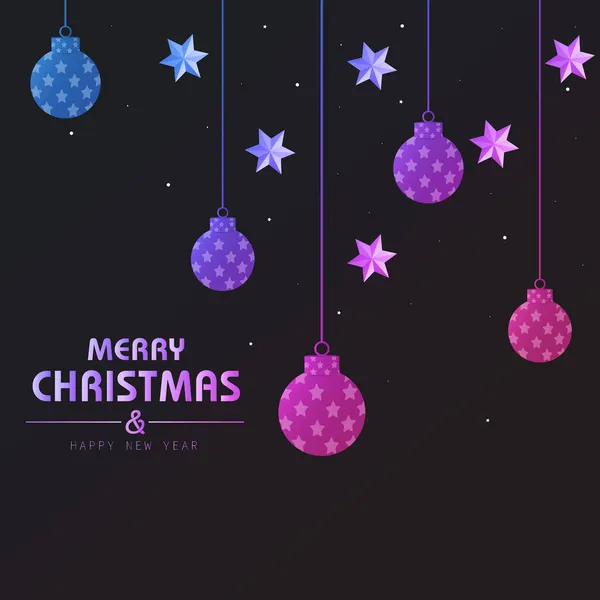 Joyeux Noël Nouvel Salutations Sur Toile Fond Des Vacances Avec — Image vectorielle