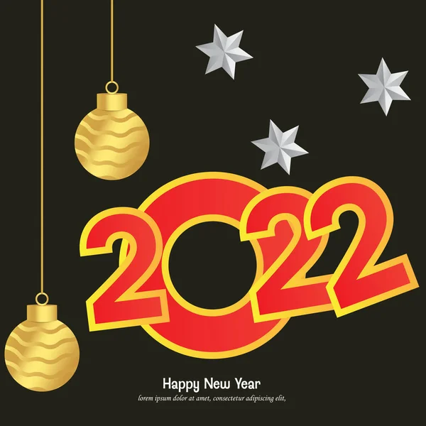 2022 Yeni Yıl Tabelası Tebrikler — Stok Vektör