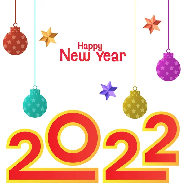 Pankart Broşür Tebrik Kartı Için Mutlu Yıllar 2022 Nin Vektör — Stok Vektör