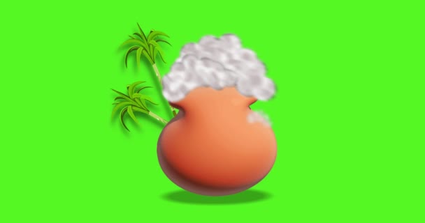 Yeşil Arka Planda Pongal Pot Şeker Kamışı Animasyonu Mutlu Pongal — Stok video