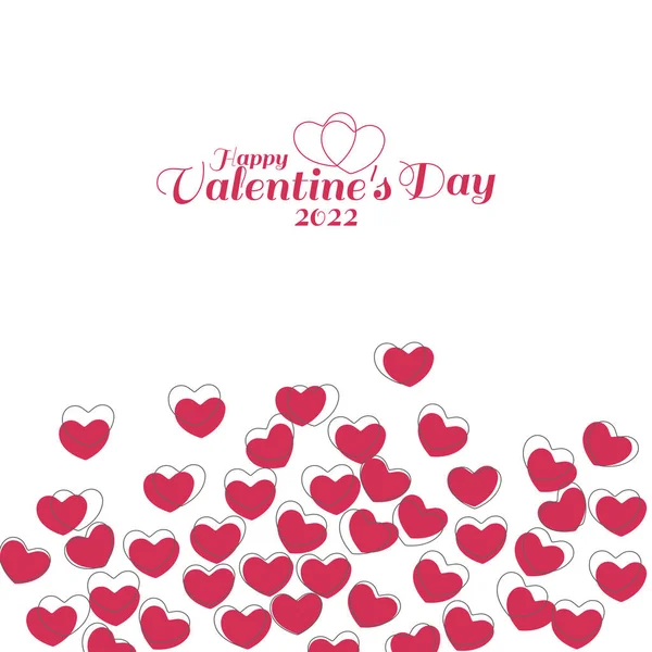 白い背景にハートの形をした手描きの要素 Happy Women Mother Valentine Day 誕生日グリーティングカードデザインのための愛のベクトルシンボル — ストックベクタ