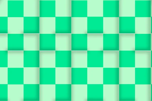 许多彩色正方形的浅绿色和深绿色单元格 — 图库照片