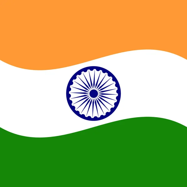 Indiase Vlag Illustratie Van Driekleurige Vlag Van India Vectorillustratie — Stockvector
