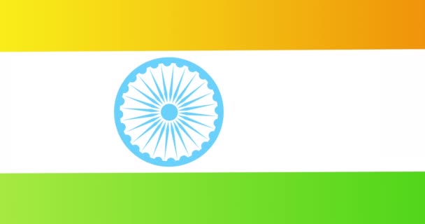 Fondos Bandera India Loop Video Animation — Vídeos de Stock