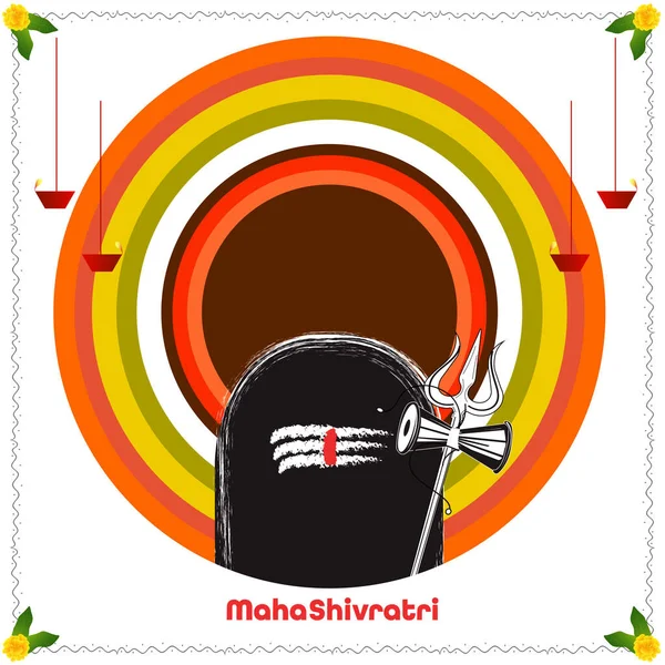 Ilustração Feliz Maha Shivratri Cartão Saudação Design —  Vetores de Stock