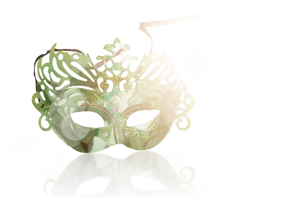 Maškarní Maska Izolovaná Bílém Purim — Stock fotografie