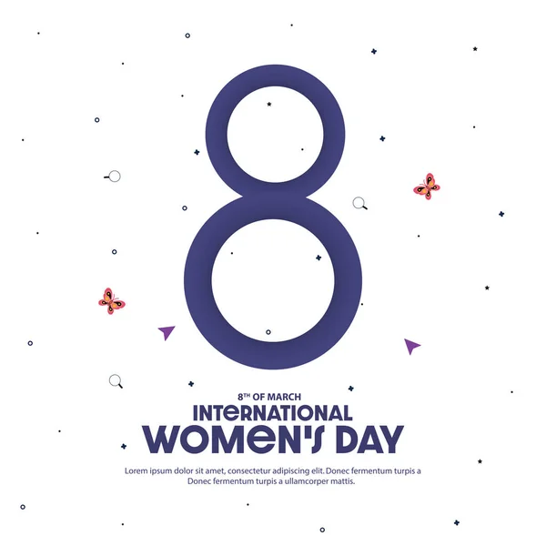 Mart Konsepti Uluslararası Kadınlar Günü Nüz Kutlu Olsun — Stok Vektör