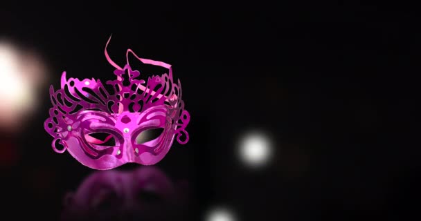 Het Concept Van Het Joodse Festival Purim Viering Carnaval Masker — Stockvideo