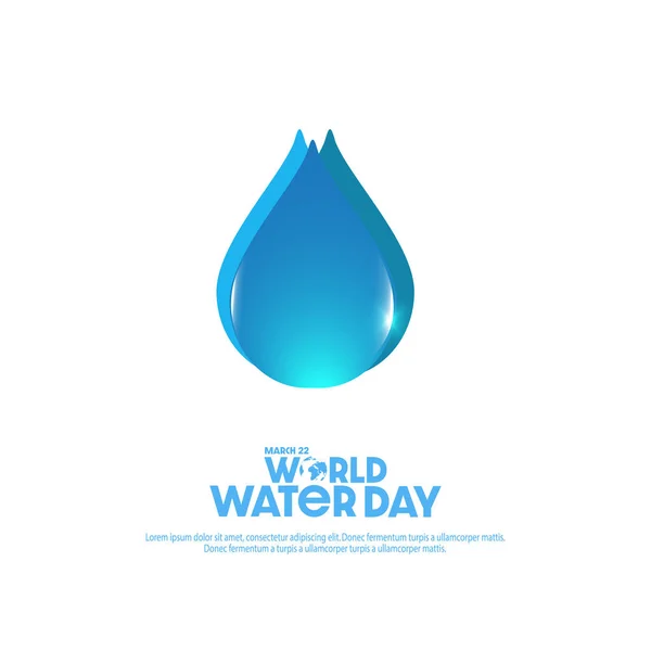 Conceito Dia Mundial Água Salvar Água Pode Ser Usado Para —  Vetores de Stock