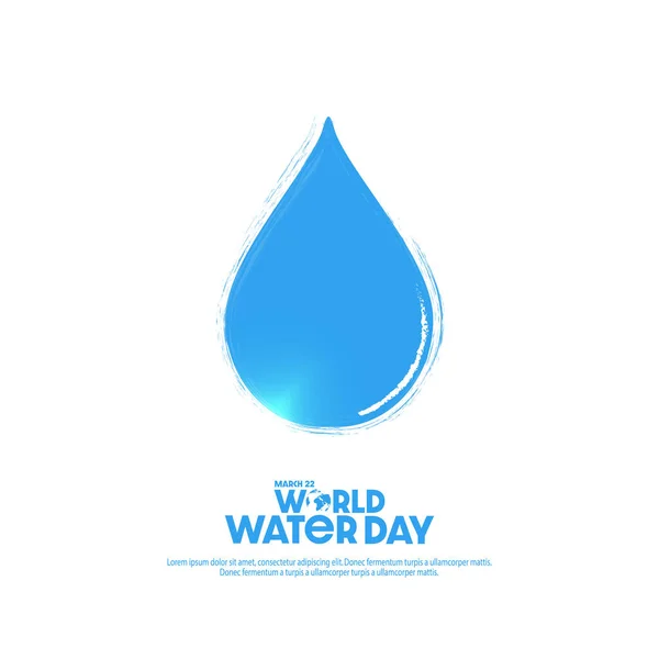 Konzept Des Weltwassertages Water Kann Für Logo Banner Poster Grußkarte — Stockvektor