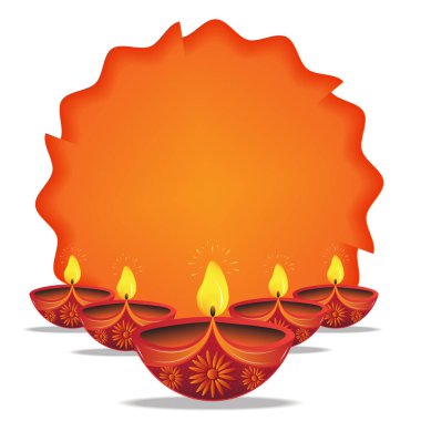 Mutlu bayramlar. Yaratıcı Diwali Festivali Şablon Tasarımı ve güzel diya yağı lambaları. Işık festivali. Tatil Arkaplanı, tebrik kartı, afiş, ilan, şablon için kullanılabilir.