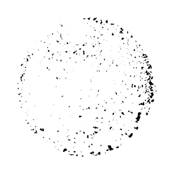 Schwarze Grunge Farbe Kreisförmig Oder Rund Auf Weißem Hintergrund — Stockvektor