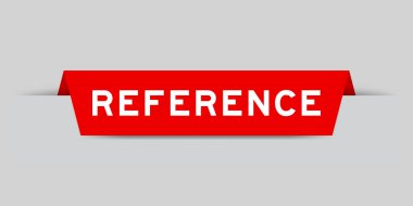 Gri arkaplanda kelime referanslı kırmızı etiket eklendi