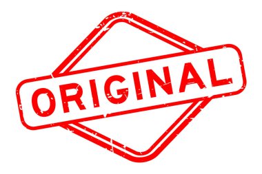 Beyaz arkaplanda Grunge kırmızı kelime kauçuk kare mühür