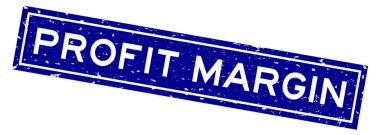 Grunge mavi kar marjı kelime kare kauçuk mühür beyaz arka planda