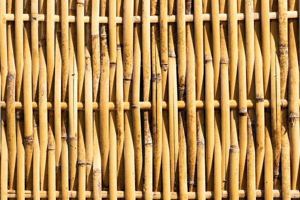 Stängt Upp Brun Färg Bambu Wicker Texturerad Bakgrund — Stockfoto