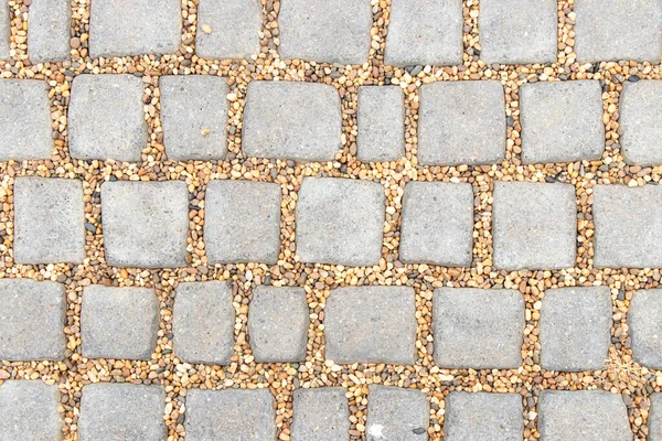 Concrete Stone Brick Gravel Road Textured Background — Stock Photo, Image