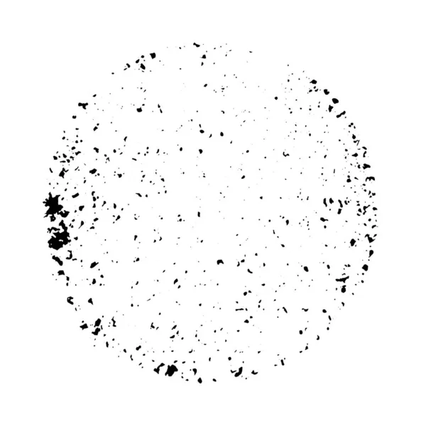 Couleur Noire Grunge Texturé Cercle Forme Ronde Sur Fond Blanc — Image vectorielle