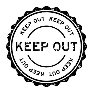 Grunge siyahı beyaz arka planda lastik mühür mührünü dışarıda tut