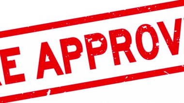 Grunge kırmızı Kare Kare Mühür mührü beyaz arkaplan üzerine yakınlaştır