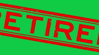 Grunge kırmızı sözcüğün kare kauçuk mühür yeşil arka planda yakınlaştır