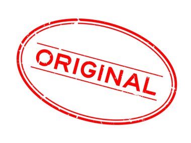 Grunge kırmızı kelime oval lastik mühür beyaz arka planda