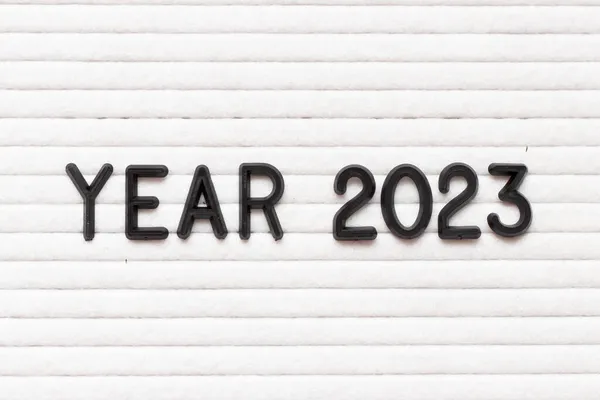 Lettre Couleur Noire Dans Année Mot 2023 Sur Fond Panneau — Photo