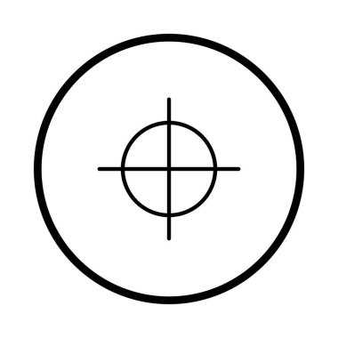 Kapsam ya da çapraz gölge şeklinde siyah çizgi simgesi