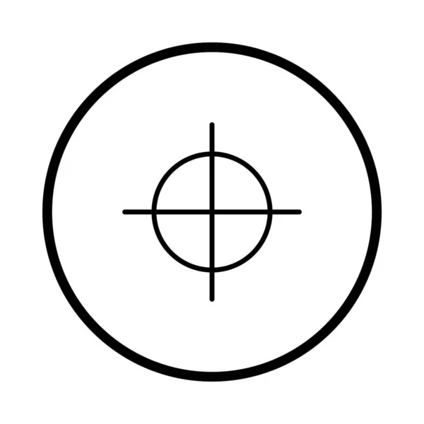 Schwarze Linie Symbol Umfang Oder Fadenkreuz Form — Stockvektor