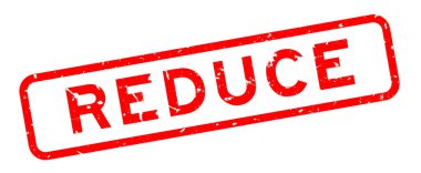 Grunge kırmızısı beyaz arkaplandaki sözcüğü küçült