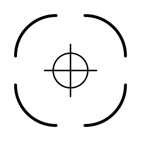Schwarze Linie Symbol Umfang Oder Fadenkreuz Form — Stockvektor