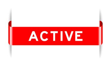 Beyaz arkaplanda etkin olan kırmızı renk etiketli pankart