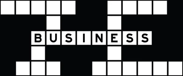 Alphabet Buchstabe Wort Geschäft Auf Kreuzworträtsel Hintergrund — Stockvektor