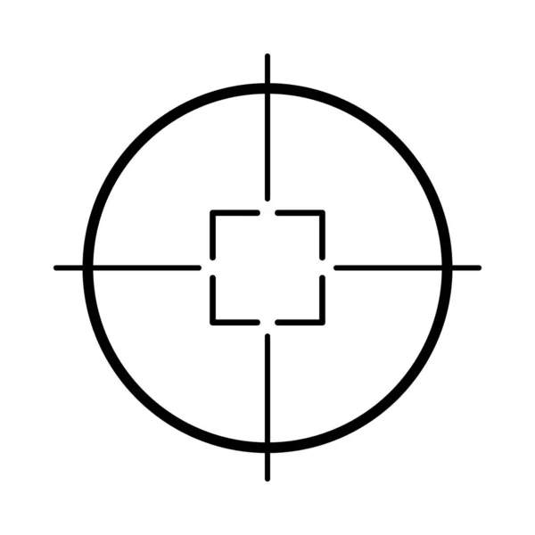 Icône Ligne Noire Forme Portée Réticule — Image vectorielle