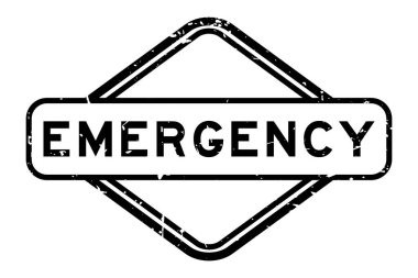 Grunge siyah acil kelime beyaz arka planda kauçuk kare mühür