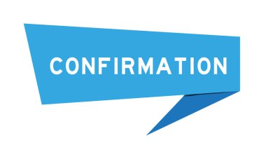 Beyaz arkaplanda mavi renkli konuşma pankartı