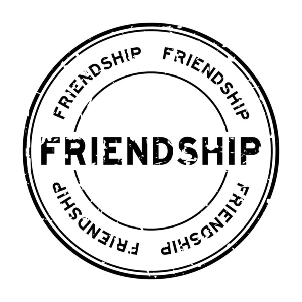 Grunge Black Friendship Word Rubber Seal Stamp White Background — Stock Vector