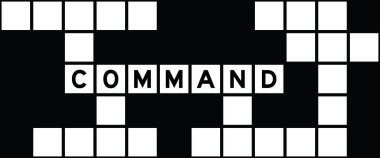 Bulmaca arka planında kelime komutunda alfabe harfi