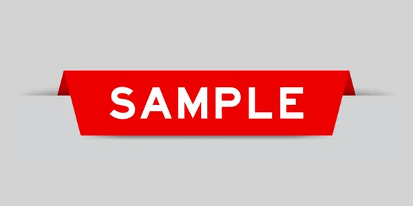 Rote Farbe Eingefügtes Etikett Mit Wortmuster Auf Grauem Hintergrund — Stockvektor