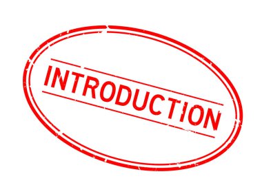 Grunge kırmızı giriş sözcüğü oval lastik mühür beyaz arka planda