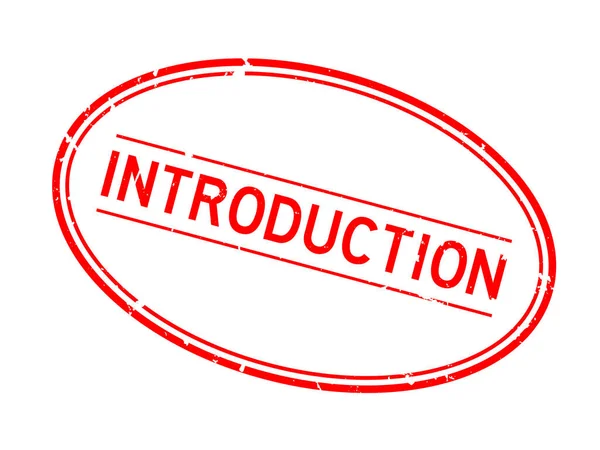 Grunge kırmızı giriş sözcüğü oval lastik mühür beyaz arka planda