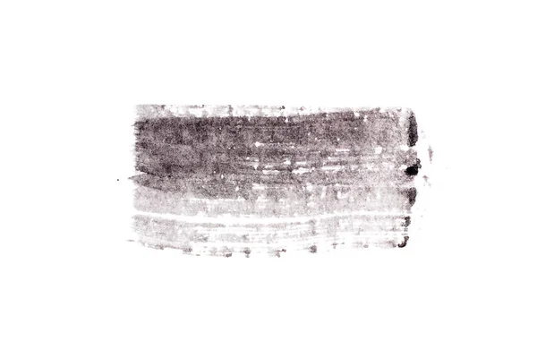 Schwarze Aquarell Handzeichnung Als Quadratischer Linienpinsel Auf Weißem Papierhintergrund — Stockfoto