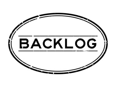 Grunge siyah kelime oval lastik mühür beyaz arka planda