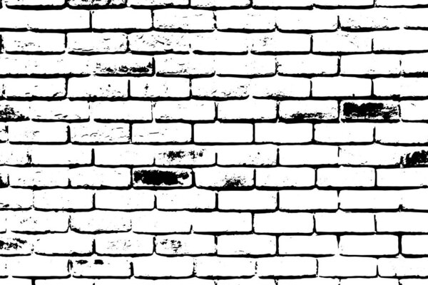Черная фактура в виде стенок брика на белом фоне (Вектор). Использование для украшения, старения или старого слоя